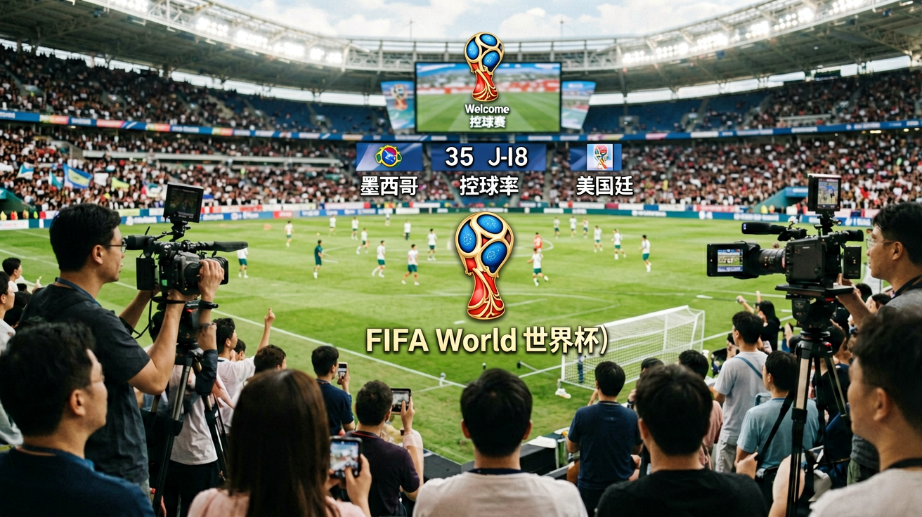 2026·美加墨世界杯直播画面、比分弹窗、控球率图表等场景
